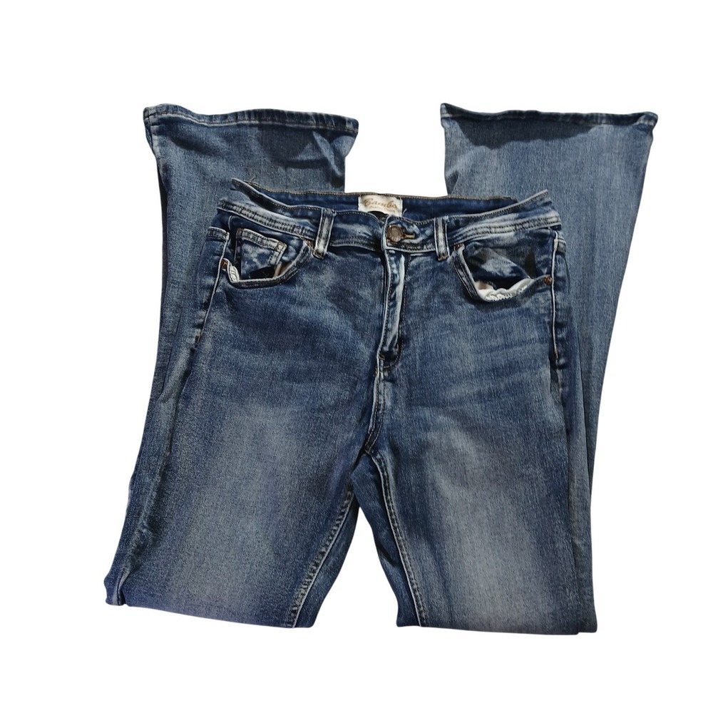 Bambo Womens Flare‎ Leg Jeans Medium Wash High Rise Denim Size13